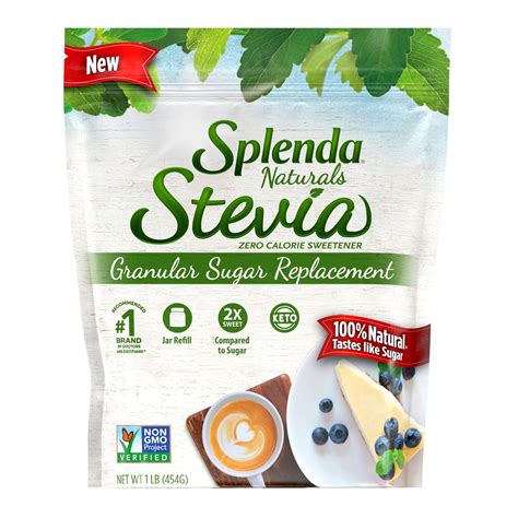 Splenda Stevia Sweetener Jar Plant Based Zero Calorie Sweetener