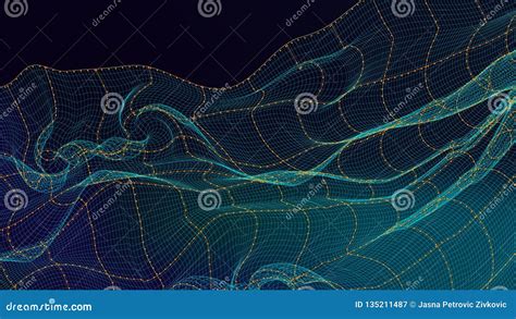 Abstract Blue Background Grid Lines And Gradients Stock Image Image