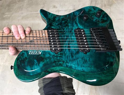 Kiesel Guitars Carvin Guitars Zm8 In Teal Over Poplar Burl With A Limba