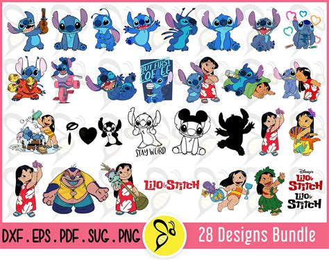 Lilo And Stitch SVG Vector Art Bundle Lilo Stitch Svg Cut Etsy Hong