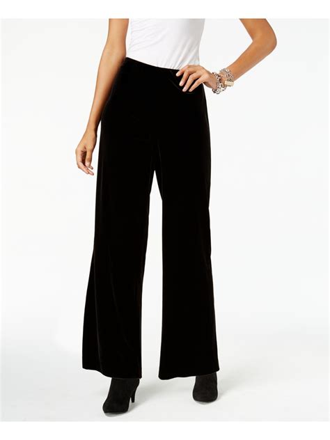 alfani 70 womens new 1586 black wide leg pants s b b ebay