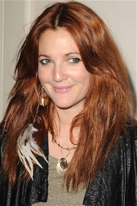 Barrymore switched up her look with auburn locks. Drew Barrymore's red-hot hair