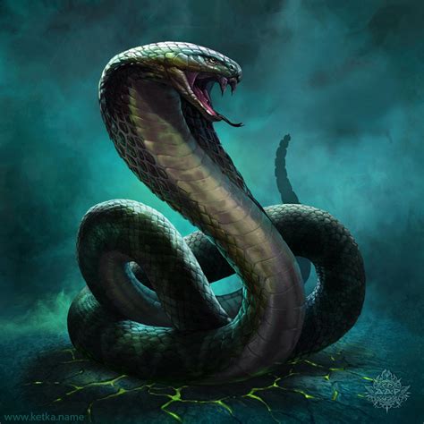 Artstation Snake Maria Trepalina Cobra Art Cobra Snake Creature