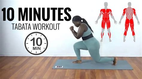 10 Minute Intense Tabata Full Body Workout No Equipment Youtube