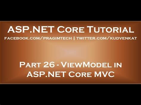 ViewModel In ASP NET Core MVC YouTube