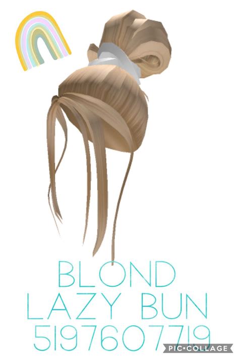Blond Lazy Bun Cute Blonde Hair Blonde Bun Roblox Codes