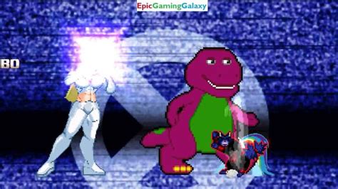 Barney The Dinosaur And Emma Frost Vs Dex Starr The Cat And Rainbow Dash In