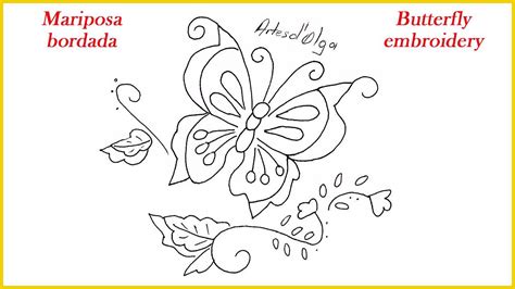 Artesdolga Mariposa Bordada A Mano Buttefly Embroidery Hand