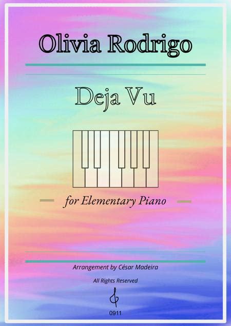 Deja Vu By Olivia Rodrigo For Very Easy Piano W Chords Free Music Sheet