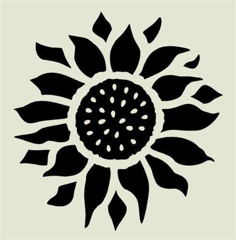 Free printable flower stencils vector download in ai, svg, eps and cdr. Image result for Sunflower Silhouette for Pumpkin Carving ...
