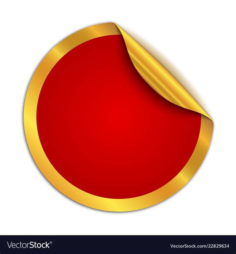 Red Round Sticker Isolated Royalty Free Vector Image