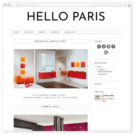 Free Blogger Template - Hello Paris