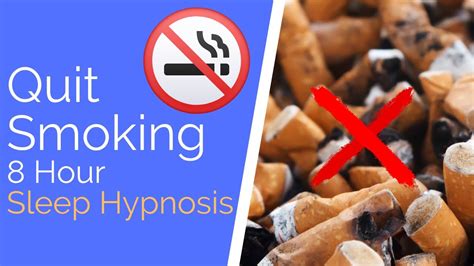 Quit Smoking Now Sleep Hypnosis 8 Hour Subliminal Rain Youtube