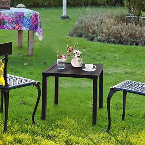 Indoor Outdoor Small Metal Square Sideend Table Patio Coffee Etsy
