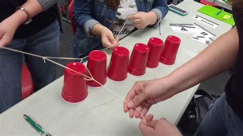 Cup Stacking Challenge Team Building Activity
