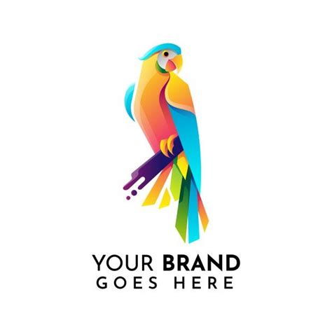 A Colorful Parrot Logo With The Words Your Brand Goes Here