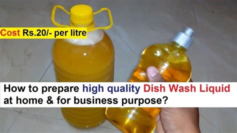 Dish Wash Liquid Making Formula Simple And Quick Steps Youtube