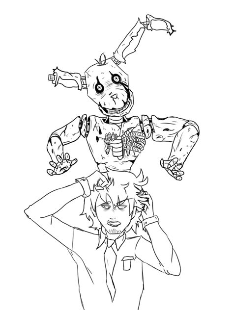 Purple Guy And Springtrap Lineare By Drago236 On Deviantart