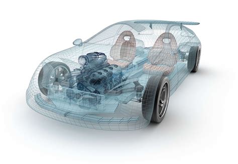 Transparent Car Design Wire Model3d Illustration My Own Car Design