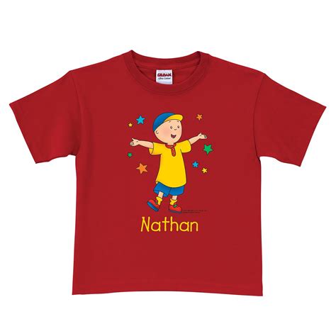 The Official Pbs Kids Shop Caillou Stars Red T Shirt Red Tshirt