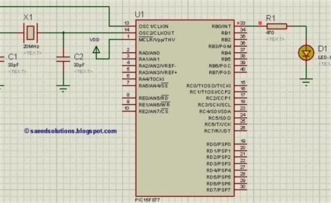 Embedded C Led Blink Programming Pic16f877a Microcontroller Using