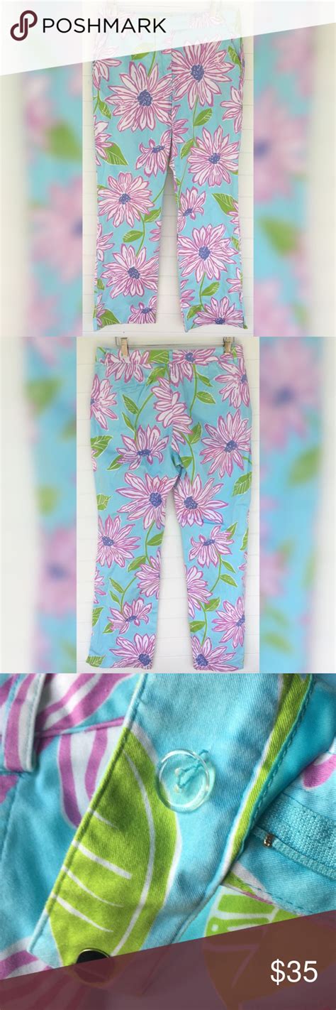Lilly Pulitzer Vintage 90s Floral Pants Colorful Floral Pants