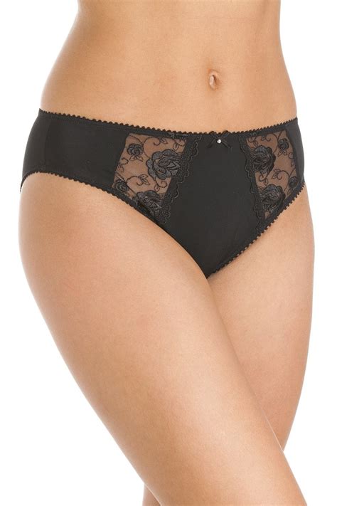 Camille Black Lace Embroidered Briefs 3 Pack Camille From Camille