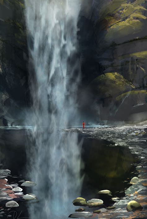 Artstation Spitpaints For Neverending Waterfall Denis Loebner