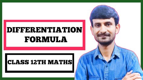 Differentiation Formula Class 11th And 12th Maths Calculas Class 12th