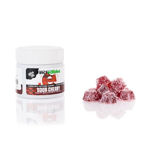 Sour Cherry 10pk 100mg Incredibles Fruit Chew Gummies Jane