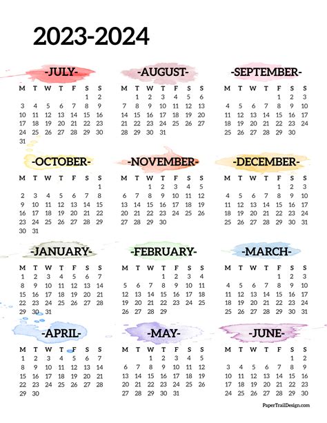 2024 School Year Calendar Bekki Carolin