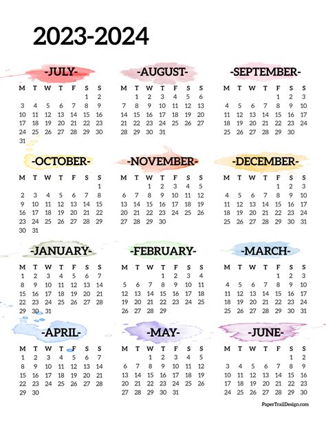 2024 printable calendar one page