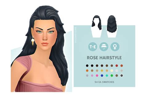 The Sims Resource Rose Hairstyle