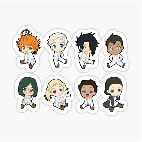 Stickers Sur Le Thème The Promised Neverland Pegatinas Bonitas