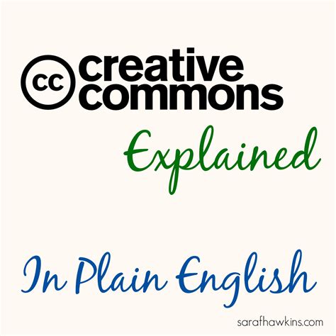 Creative Commons Licenses Explained In Plain English