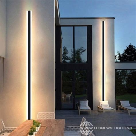 Modern Waterproof Outdoor Long Strip Led Wall Lamp Ip65 Aluminum Wall