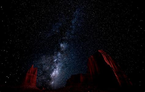 Landscape Nature Milky Way Starry Night Desert Erosion Nova 2139334
