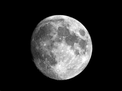 Almost Full Moon In Summer Night Sky Stock Image Image Of Evening