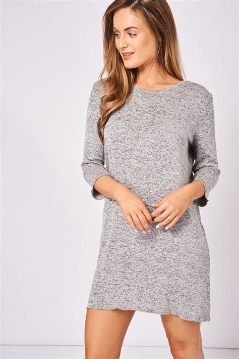 Grey Longline Tunic Dress Roxyboutique123 Dresses Gray Tunic Dress