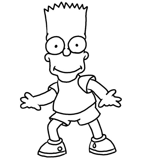 Bart Simpson Para Colorear E Imprimir Image To U