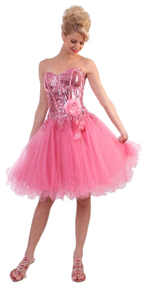 Cute Short Pink Prom Dresses