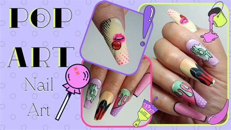 How To Create Easy Pop Art Nail Designs Pop Art Nail Art Comic Book