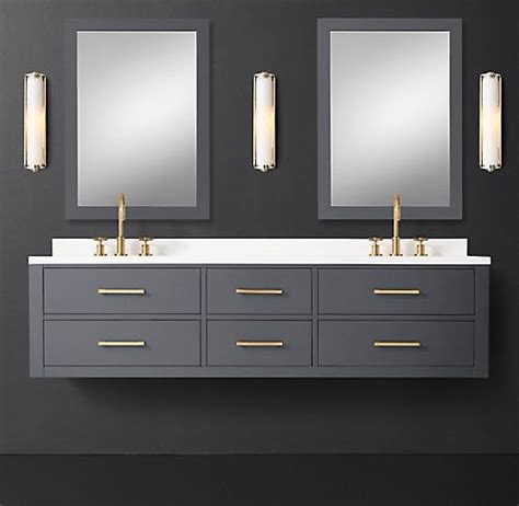 Mason vanity combo embraces the aesthetic of modern elegance. All Floating Vanities | RH Modern | Floating vanity ...