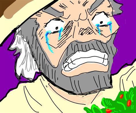 Joseph Joestar Crying Over A Salad Drawception