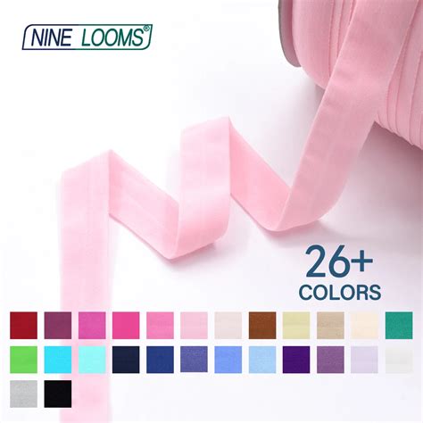 Nine Looms Matte Fold Over Elastics Foe 3 4 20mm Solid Non Shiny