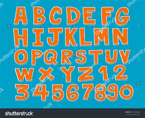 Vector Real Hand Drawn Letters Font Vector De Stock Libre De Regalías