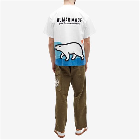 Human Made Polar Bear Print T Shirt White End Us