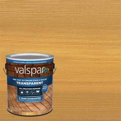 I painted the wooden fence around my deck last june and this stuff is flaking off already, in great chunks. Valspar Pre-Tinted Honey Gold Transparent Exterior Stain ...