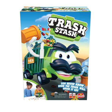 Buy Goliath Trash Stash Game Fill Trashcan Watch It Dump Into Truck