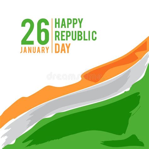 Illustration Of Happy Indian Republic Day Celebration Poster Or Banner